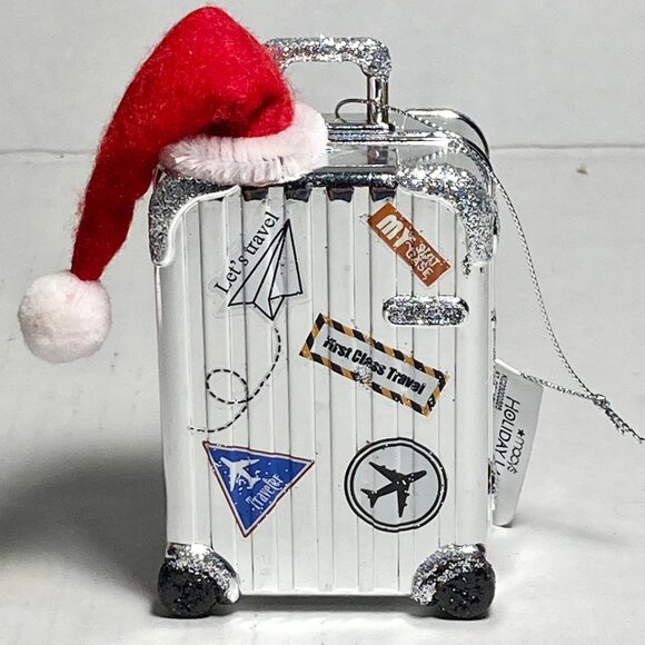 Luggage Suitcase Christmas Tree Ornament Travel Agent Stewardess Pilot Cruise - Picture 3 of 11